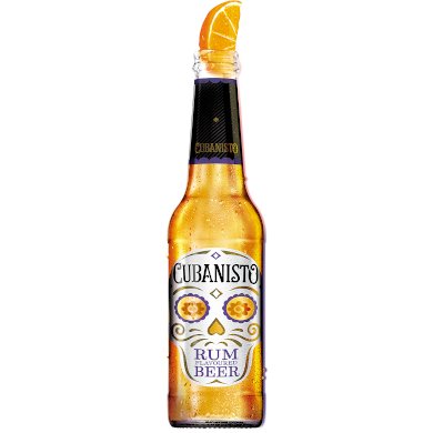 Flesje Cubanisto met met schijfje sinaasappel