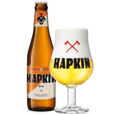 Uitgeschonken Hapkin BIPA in bijhorend bierglas