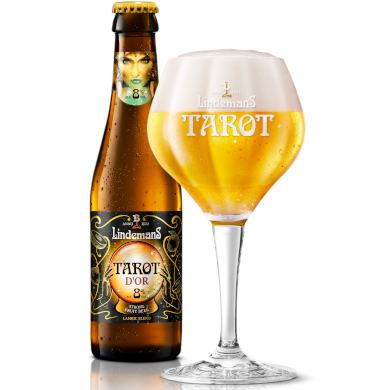 Uitgeschonken Lindemans Tarot d'Or in bijhorend Tarot-glas