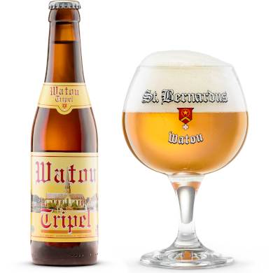 Uitgeschonken Watou Tripel in bijhorend glas