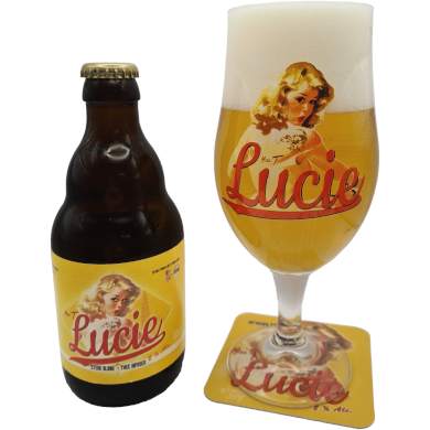 Miss T Lucie uitgeschonken in bijhorend bierglas