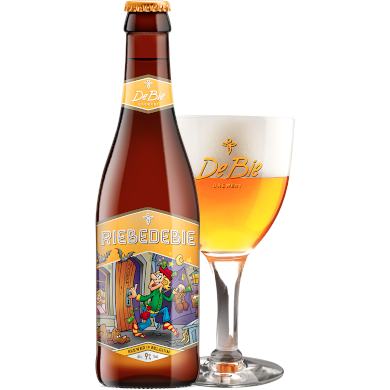 Riebedebie, een flesje met gevuld glas