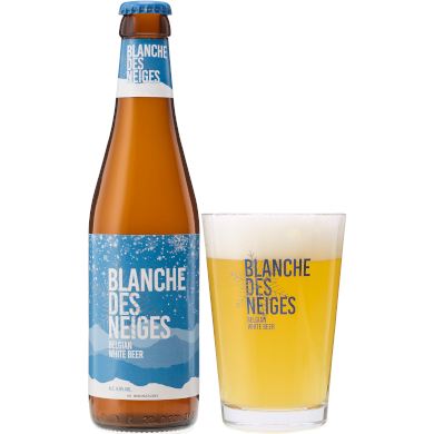 Uitgeschonken Blanche des Neiges in bijhorend bierglas