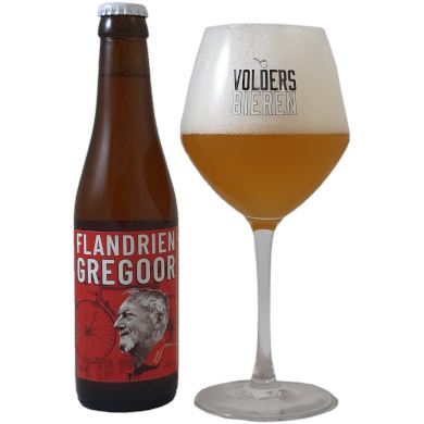 Uitgeschonken Flandrien Gregoor in Volders Bieren glas