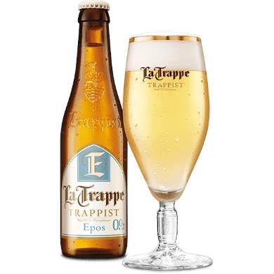 Uitgeschonken La Trappe Epos in bijhorend bierglas