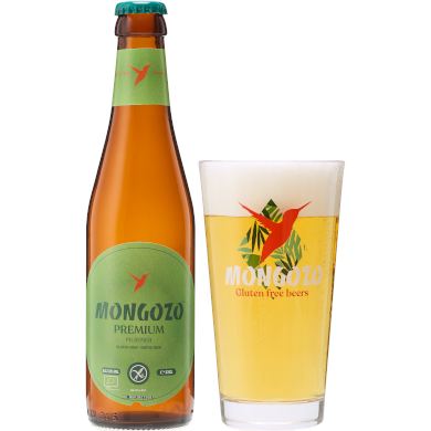 Uitgeschonken glutenvrij Mongozo pilsbier
