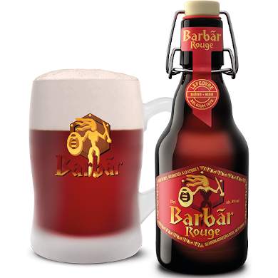 Barbãr Rouge in bijhorend bierglas