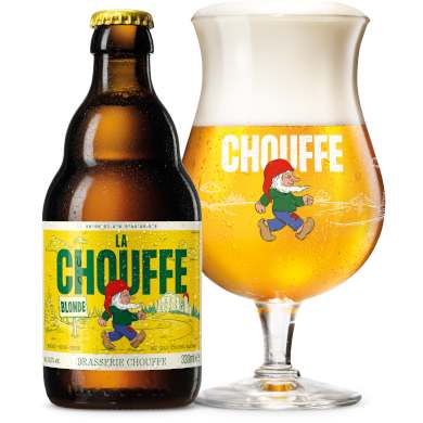 Uitgeschonken La Chouffe met flesje