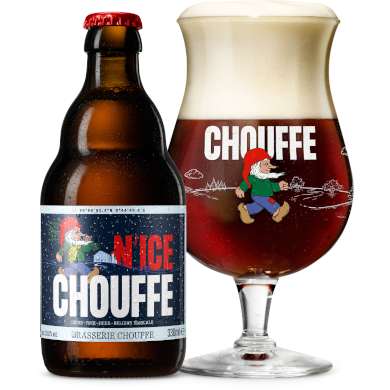 Uitgeschonken N'Ice Chouffe met flesje