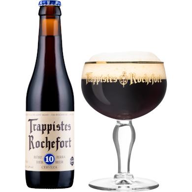 Uitgeschonken Rochefort 10 in bijhorend kelkglas