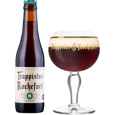 Uitgeschonken Rochefort 8 in bijhorend kelkglas
