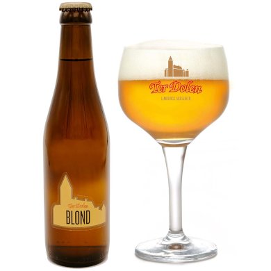 Uitgeschonken Ter Dolen Blond in bijhorend bierglas