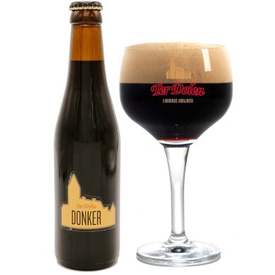 Uitgeschonken Ter Dolen Donker in bijhorend bierglas