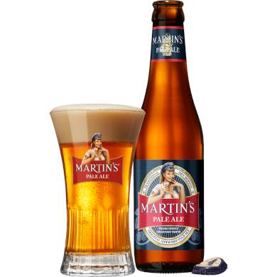 Martin’s Pale Ale uitgeschonken in glas