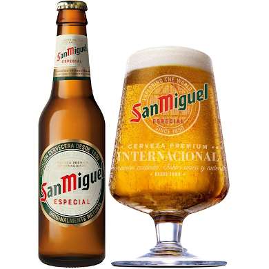 San Miguel Especial in glas