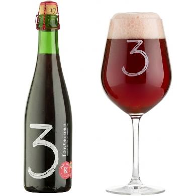 Oude Kriek 3 Fonteinen in stijlvol glas