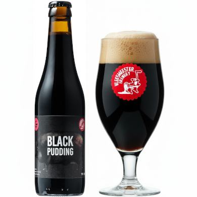 Black Pudding in glas van de brouwerij