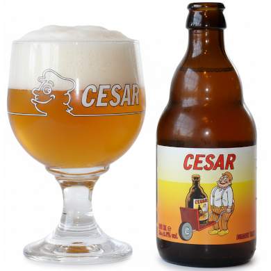 De tripel Cesar in glas