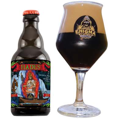 Hades in bierglas van Enigma