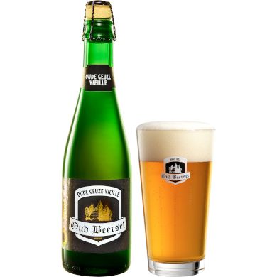 Oude Geuze Oud Beersel in bijhorend glas