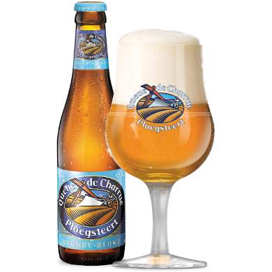 Ploegsteert Blond in passend bierglas