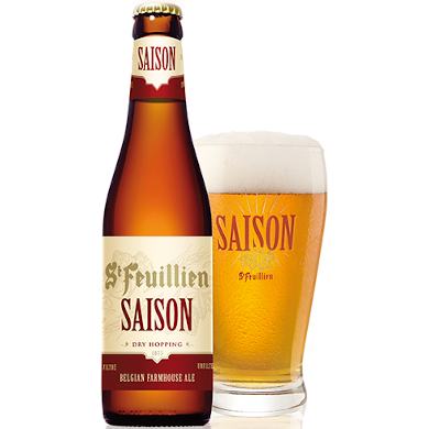 St-Feuillien Saison in bijhorend bierglas