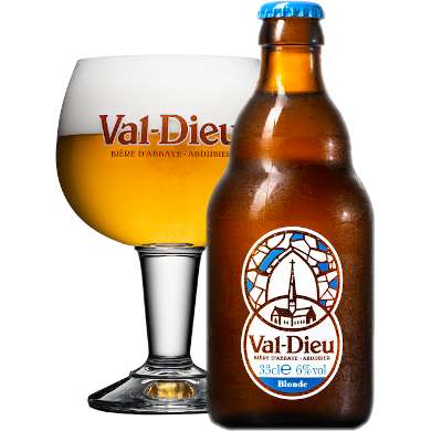 Val-Dieu Blonde in kelkglas