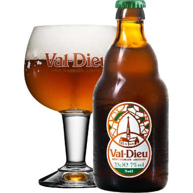 Val-Dieu de Noël in glas geschonken
