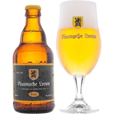 Vlaamsche Leeuw Tripel in glas
