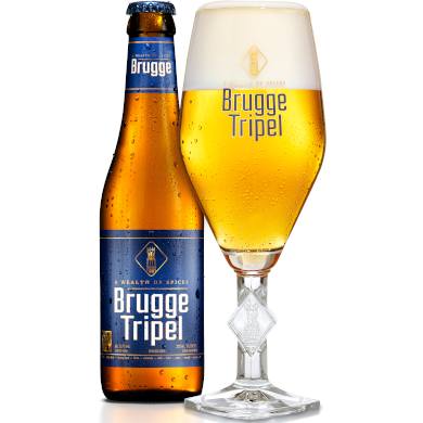 Brugge Tripel in bijhorend glas
