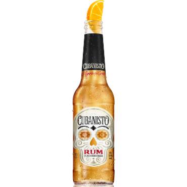 Flesje Cubanisto met schijfje sinaasappel