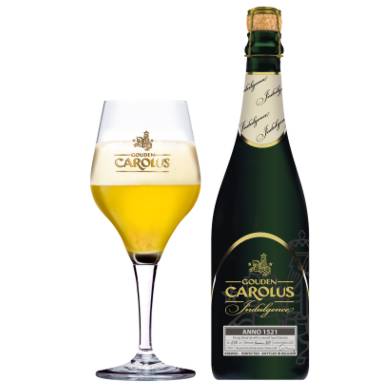 Uitgeschonken Gouden Carolus Indulgence 2021 – Anno 1521 in bijhorend glas