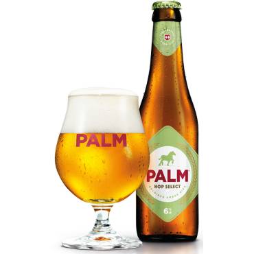 Uitgeschonken Palm Hop Select in bijhorend glas