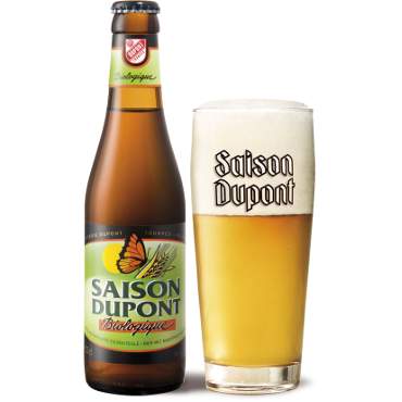 Uitgeschonken Saison Dupont Biologique in bijhorend bierglas