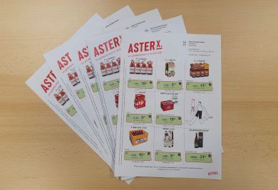 Stapel AsterX Dranken folders november–december 2025