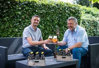 Wim Van den Donck en Wim Van Daele van brouwerij Leste