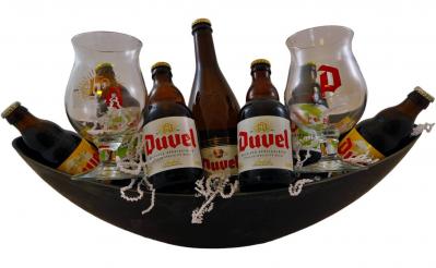 Gondel gevuld met bieren van Duvel Moortgat