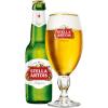 Uitgeschonken Stella Artois in bijhorend glas