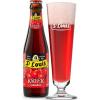 Uitgeschonken St Louis Kriek Lambic in bijhorend glas