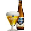 Uitgeschonken blonde alcoholvrije Affligem in bijhorend bierglas