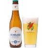 Uitgeschonken Mongozo Bickwheat witbier in bijhorend glas