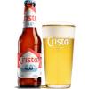 Cristal 0.0 uitgeschonken in bierglas van Cristal