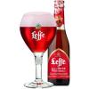 Leffe Winterbier uitgeschonken in Leffeglas met bierflesje naast