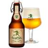 Uitgeschonken Quintine Blond in bijhorend bierglas