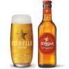 Estrella Damm pils in glas