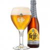 Uitgeschonken alcoholvrije Leffe Blond 0.0% in bijhorend kelkglas